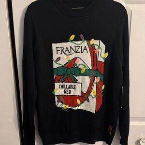 NWT Tipsy Elves Black Sweater with Festive Box Design